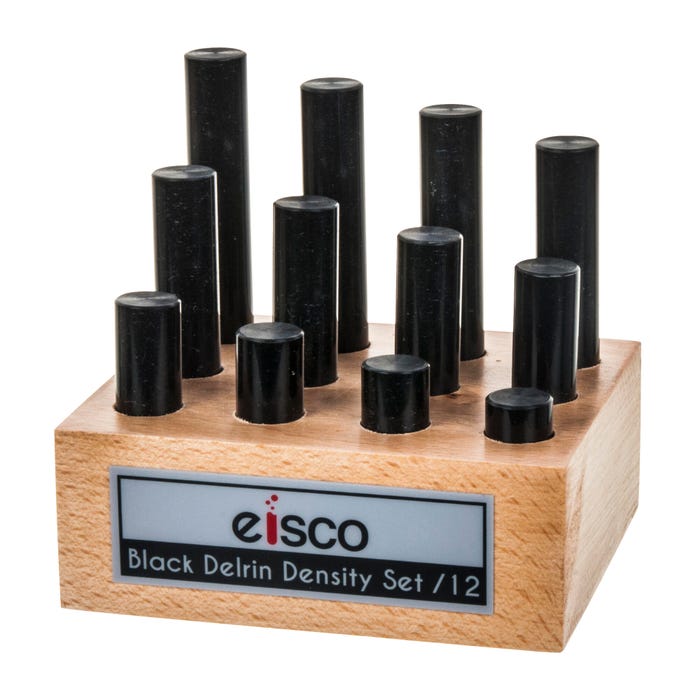 Eisco Labs Density Exploration Set, Black Delrin, 12 Pieces