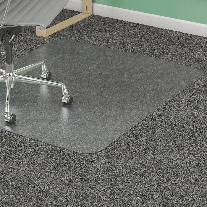 Lorell Chair Mat for Medium-Pile Carpets, 46 x 60 Inches, Clear