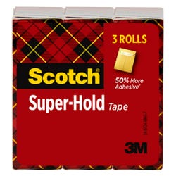 Scotch Super Hold Tape, 0.75 x 100 Inches, Pack of 3 2048048