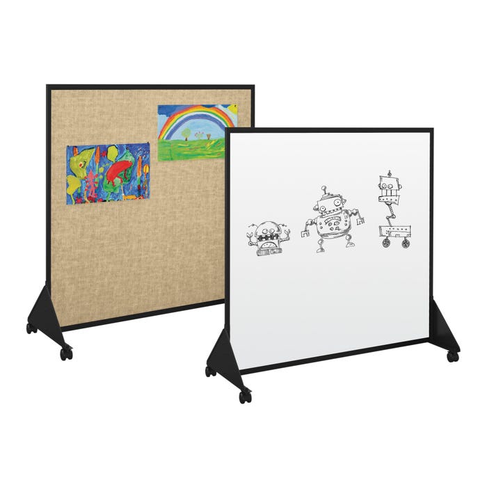 MooreCo Portable Pre-school Divider, Markerboard, Vinyl
