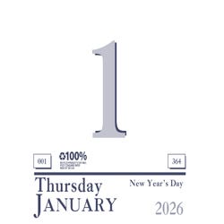 House of Doolittle, Today Is, Hanging Calendar Refill, January-December 2026, 6 x 6 Inches 2150944