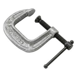 Ken Tool C-Clamp, 6 Inch Opening, 2-3/4 Inch Depth, Malleable Iron Frame, Ductile Iron, Smooth Natural