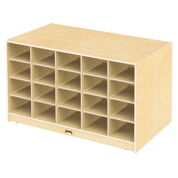 Jonti-Craft Double-Sided Island, Single + 20 Cubbie-Tray without Trays, 48 x 28-1/2 x 29-1/2 Inches