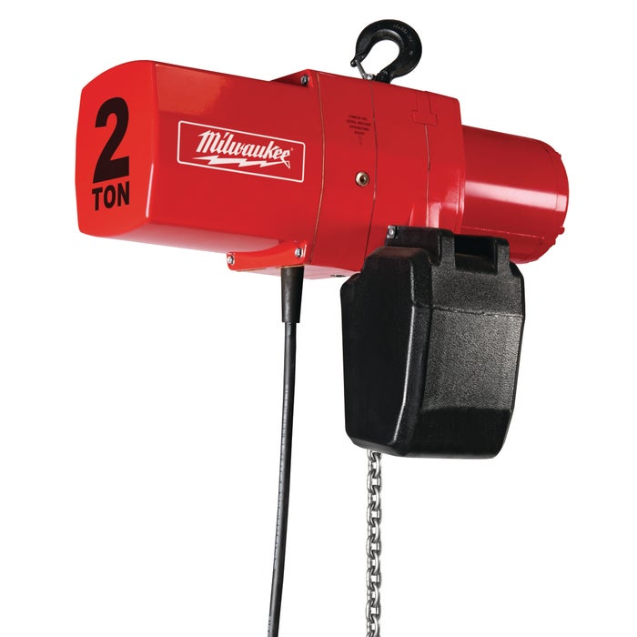 Milwaukee 2-Ton Electric Chain Hoist, 10 Foot Lift