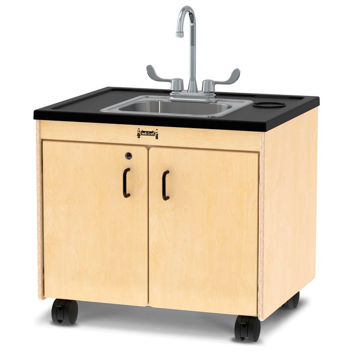 Jonti-Craft Clean Hands Helper Stainless Steel Sink, 26-Inch Tall Counter, 28-1/2 x 23-1/2 x 38 Inches