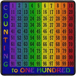 Flagship Carpets Counting to 100 Carpet, Square 4002478