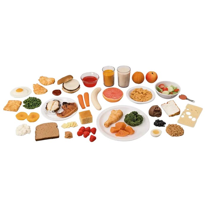 Nasco Healthcare Food Replica Package Number 1, Set of 38