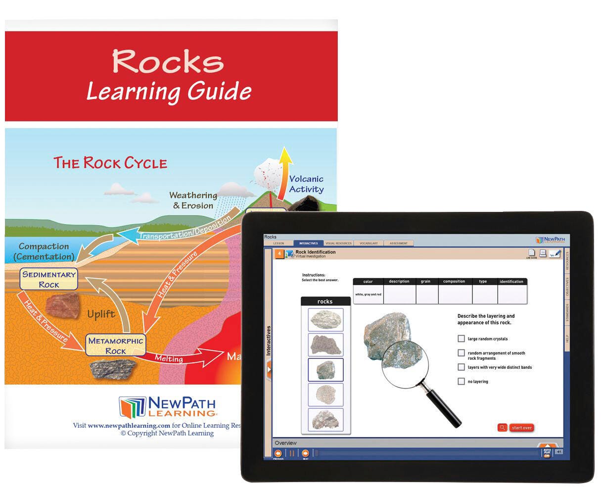 NewPath Learning All About Rocks Student Learning Guide with Online Lesson 2087508