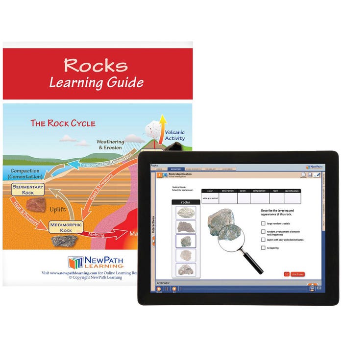 NewPath Learning All About Rocks Student Learning Guide with Online Lesson