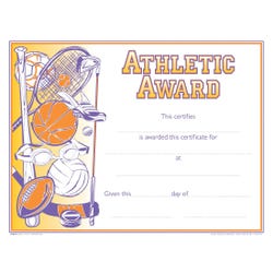 Hammond & Stephens Raised Print Athletic Recognition Award, 11 x 8-1/2 inches, Pack of 25, Item Number 2103095