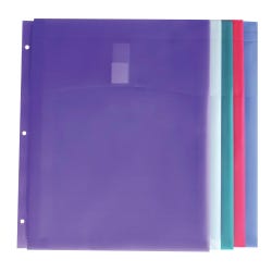 School Smart Folder Tabs for 3-Ring Binders, Assorted Colors, Pack of 5 1364506