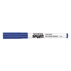Image for School Smart Dry Erase Pen Style Markers, Fine Tip, Blue, Pack of 12 from School Specialty
