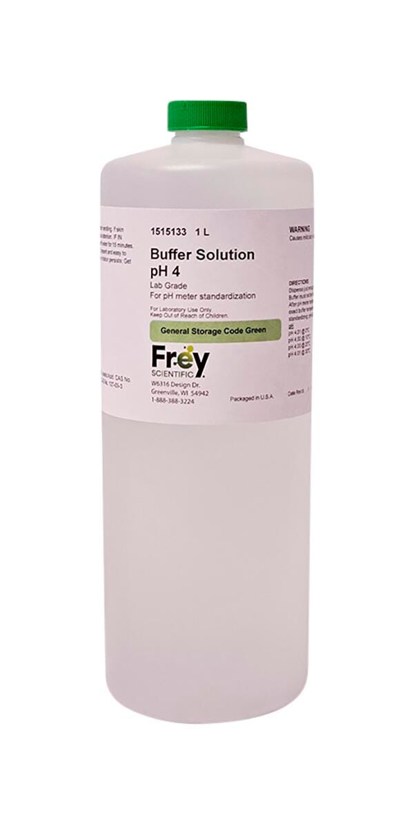 Frey Scientific Buffer Solution pH 4.00, 1L, Lab Grade 1515133