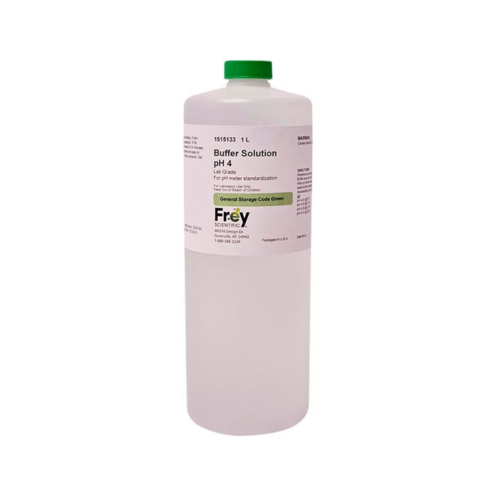 Frey Scientific Buffer Solution, pH 4.00, Lab Grade, 1 Liter
