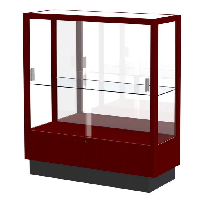Ghent Heritage Series Unlighted Case With Hardwood Finish And Sliding Doors