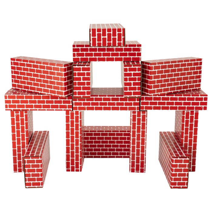 Childcraft Corrugated Building Blocks, Large, Red, Set of 16