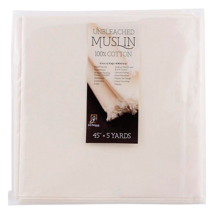 Jack Richeson Unbleached Muslin, 45 Inches x 5 Yards