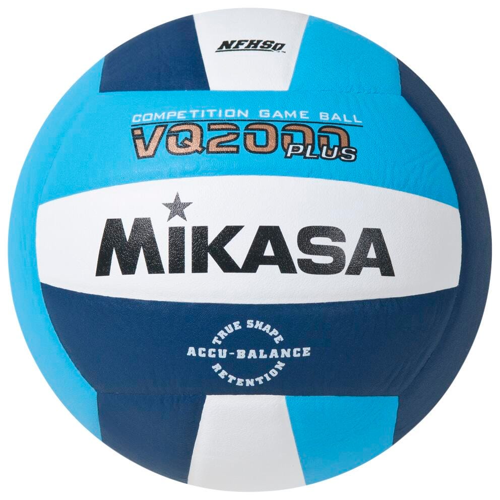 Mikasa VQ2000 Plus NFHS Volleyball, Size 5, Columbia Blue/Navy/White 2019897