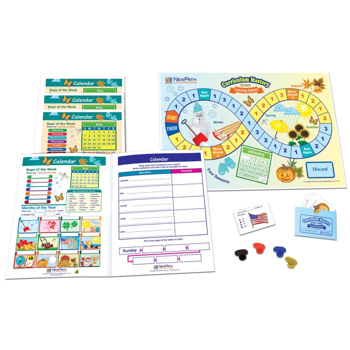 NewPath Learning Calendar Learning Center Game, Grades 1 to 2