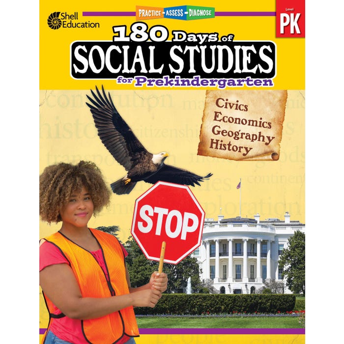 Shell Education 180 Days of Social Studies for Prekindergarten