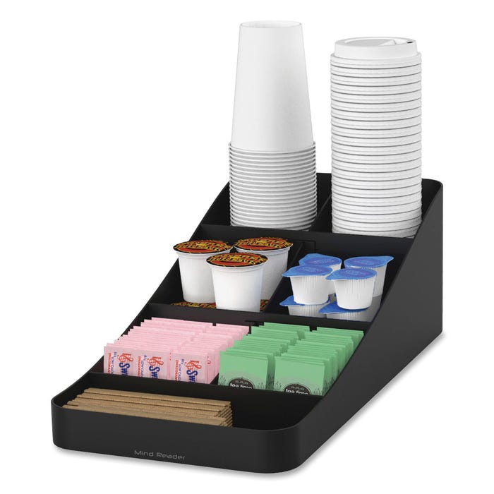 Mind Reader Trove 7-Compartment Coffee Condiment Organizer