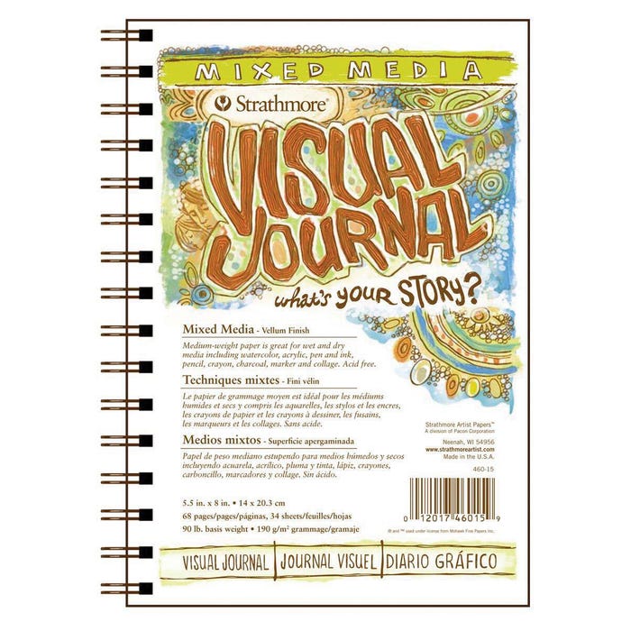Strathmore Visual Mixed Media Pad, 5-1/2 x 8 Inches, 90 lb, 34 Sheets
