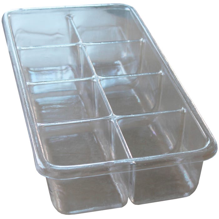 Shirley K's Storage Tray, 8 Compartment, 19 x 9-1/2 x 3-1/2 Inches, Clear