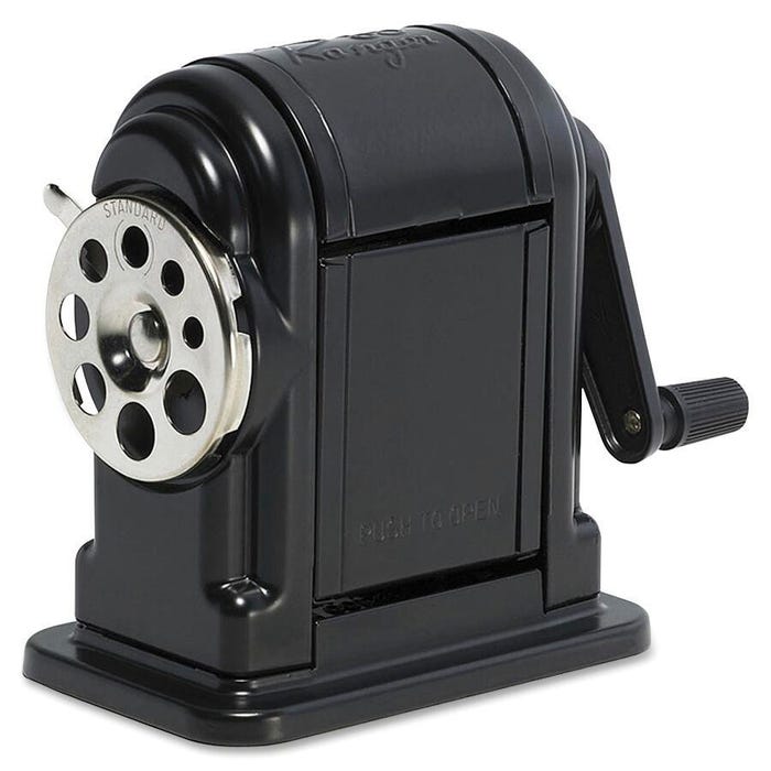 X-ACTO Ranger 55 Heavy Duty Pencil Sharpener, Black/Silver