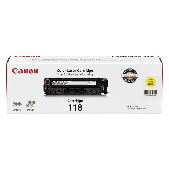 Canon Ink Toner Cartridge, CRTDG118YW, Yellow