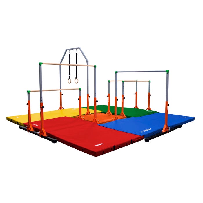 Sportime Elite Kids 4 Circuit Station Set with Mats