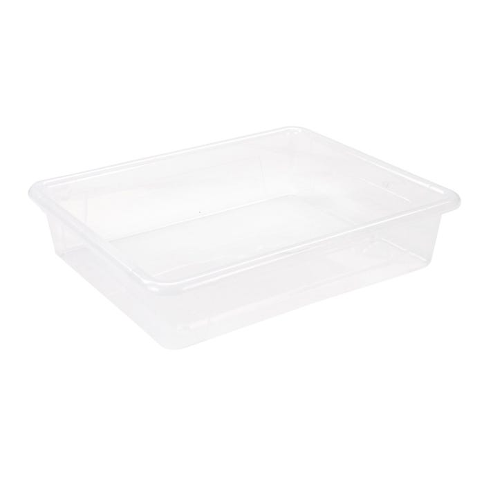 School Smart Storage Tray, Letter Size, 10-3/4 x 13-1/4 x 3 Inches, Translucent