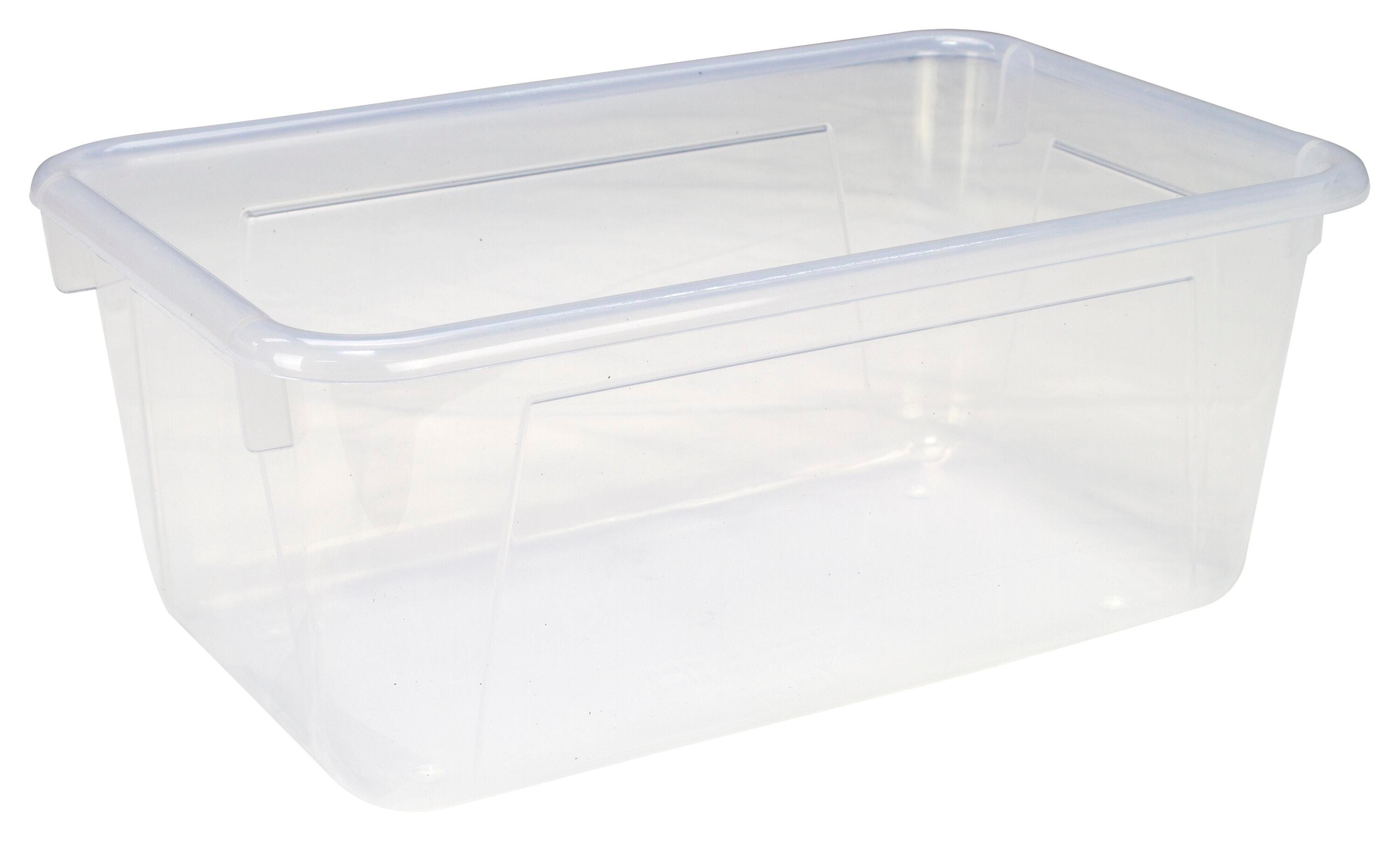 School Smart Storage Bin, 7-7/8 x 12-1/4 x 5-3/8 Inches, Translucent 081967