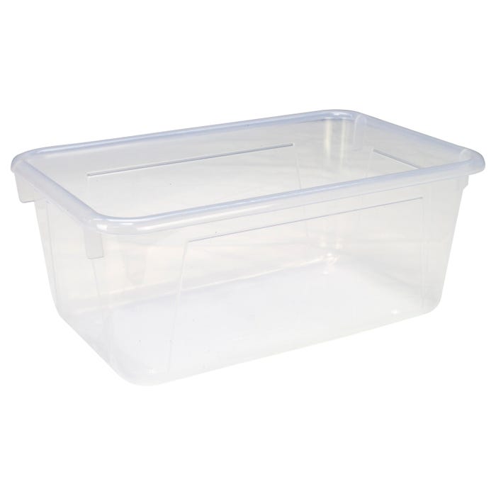 School Smart Storage Bin, 7-7/8 x 12-1/4 x 5-3/8 Inches, Translucent