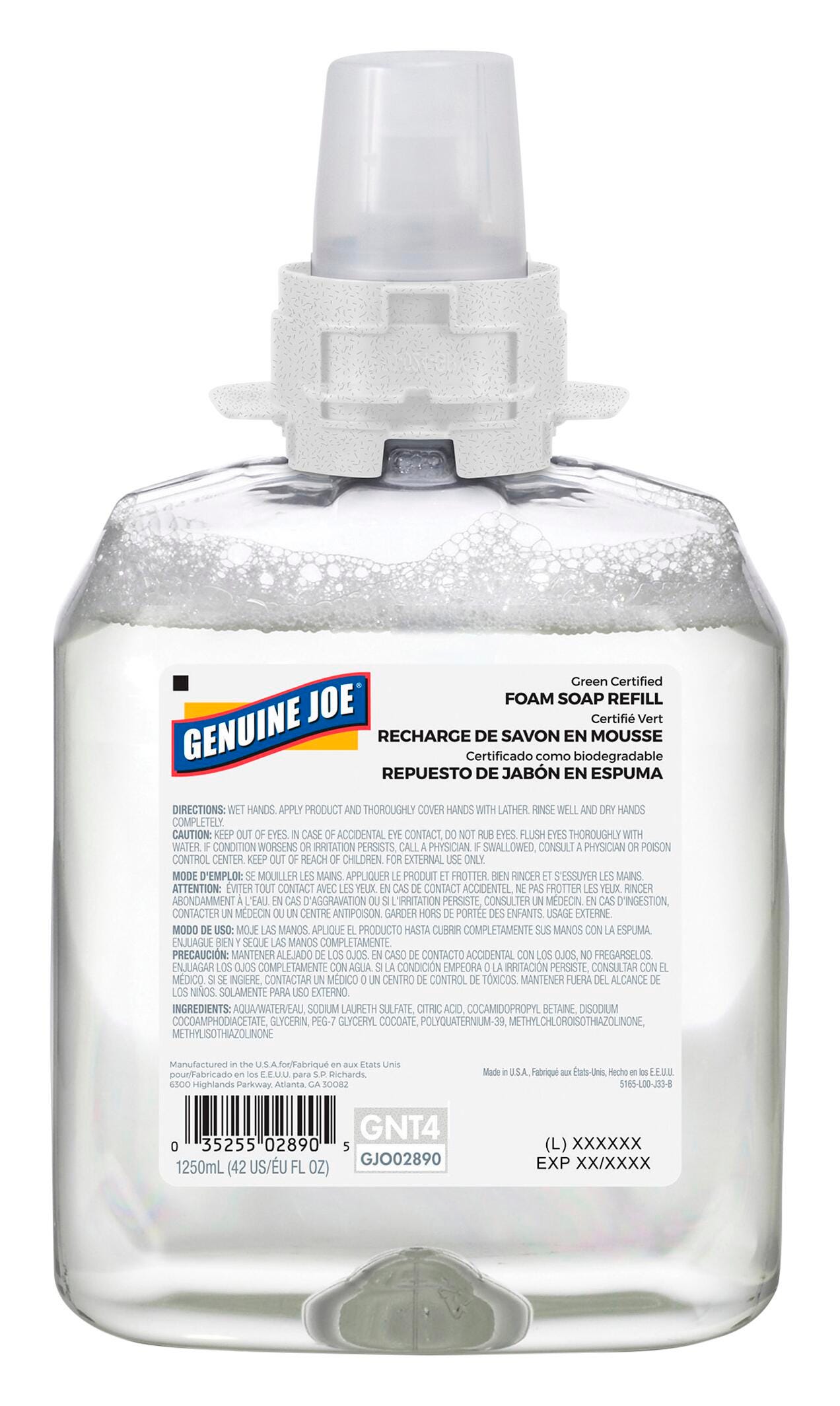 Genuine Joe Green Certified Soap Refill, 42.3 Ounces, Item Number 2050134