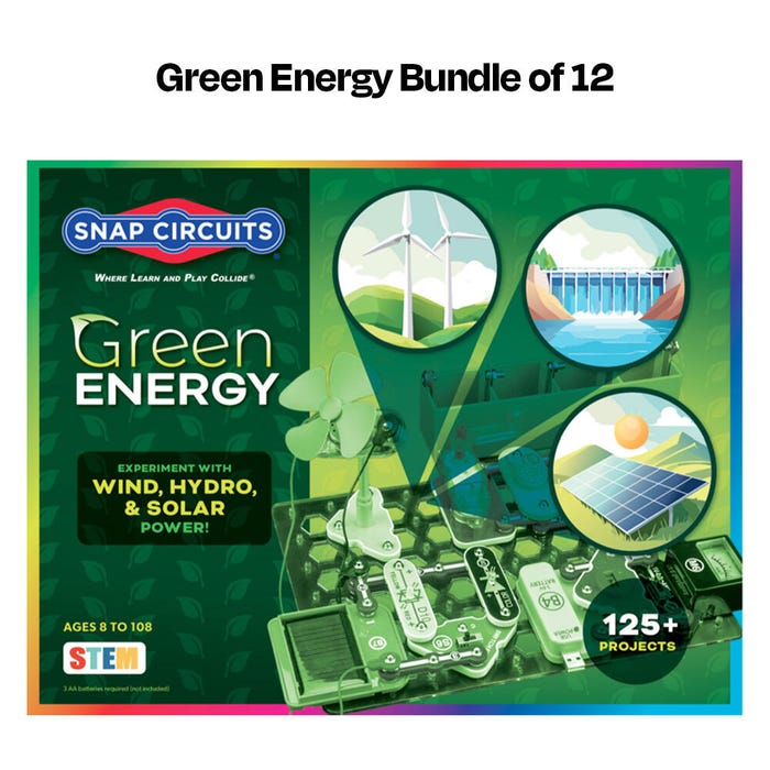 Snap Circuits Green Energy STEM Sets, Bundle of 12
