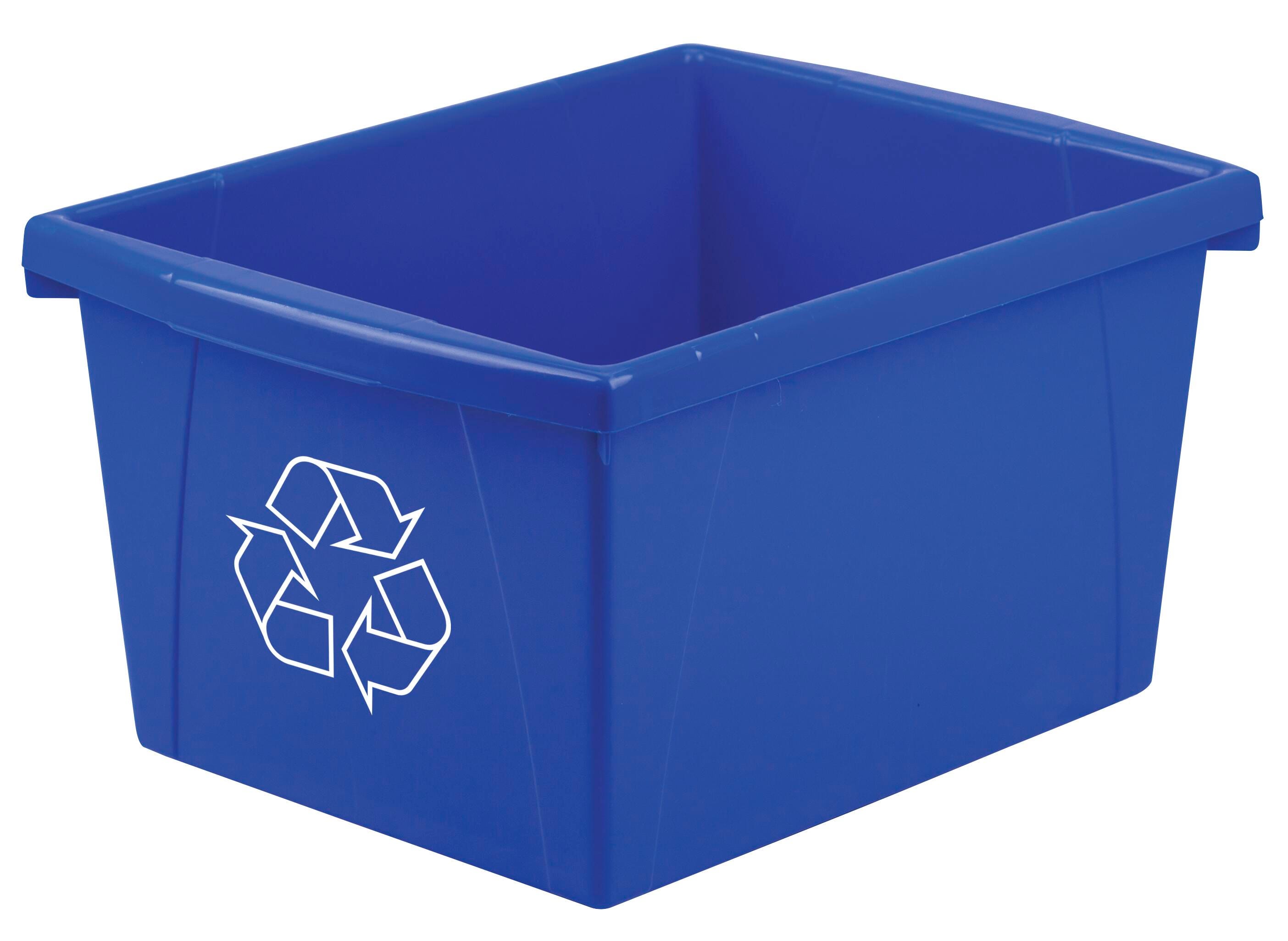 School Smart Recycle Bin, 4 Gallon, Blue 2003501