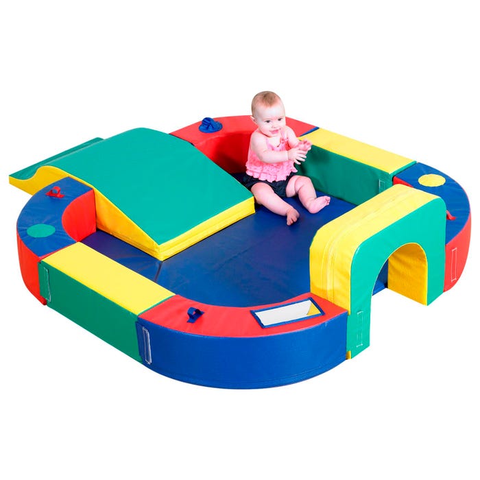Children's Factory Playring with Tunnel and Slide, 76 x 56 x 16 Inches