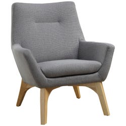 Lorell Quintessence Collection Upholstered Chair - Lumbar Support, 32-5/8 x 32-5/8 x 35-1/2 Inches, Gray