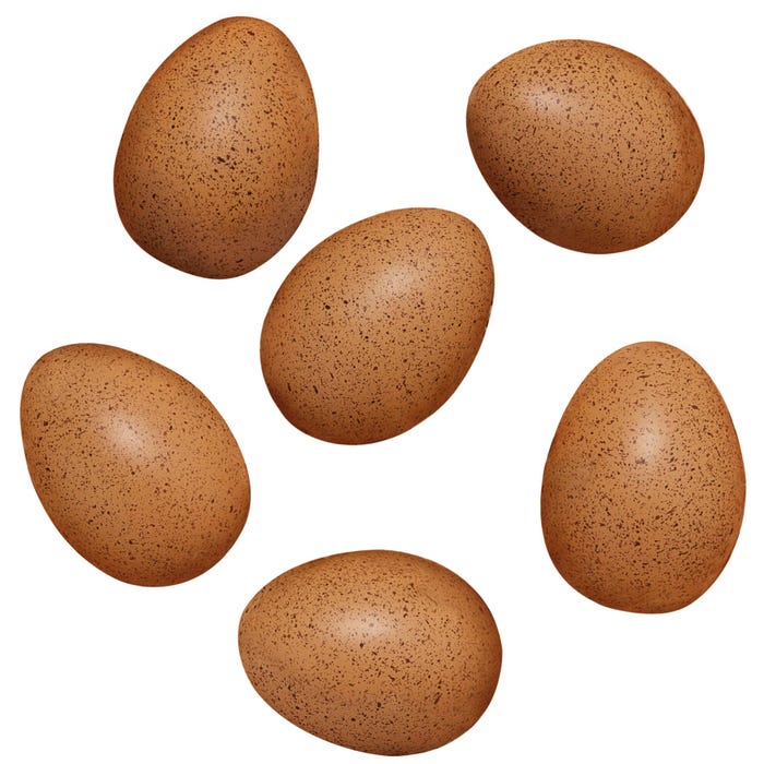 Yellow Door Sensory Sound Eggs, 2-1/2 x 3-1/4 Inches, Set of 6