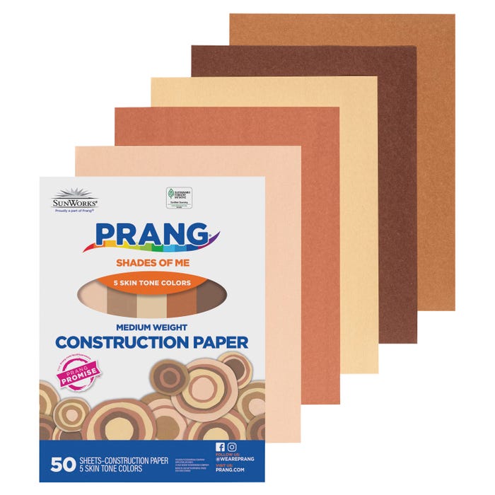 Prang Shades of Me Multi-Cultural Construction Paper, 9 x 12 Inches, Assorted Colors, 50 Sheets