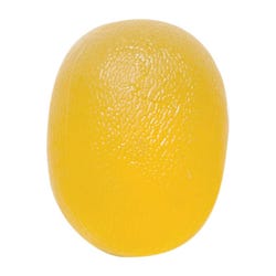 CanDo Gel Squeeze Ball, Large Cylindrical, Yellow, X-Light Resistance