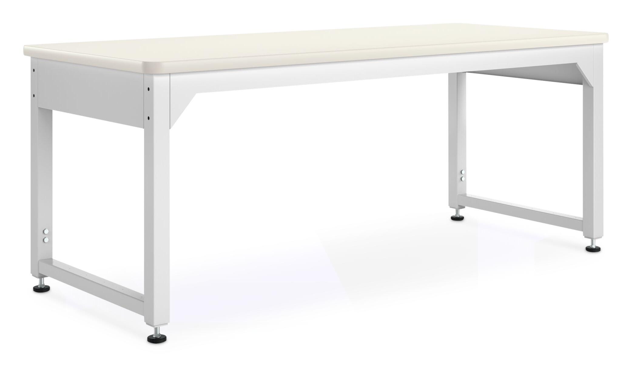 Diversified Spaces Fab Lab Adjustable Metal Tables, Almond Plastic Laminate Top, 72 x 30 Inches
