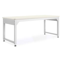 Diversified Spaces Fab Lab Adjustable Metal Tables, Almond Plastic Laminate Top, 72 x 30 Inches