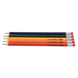 Image for School Smart No 2 Pencils, Hexagonal with Latex-Free Erasers, Assorted Body Colors, Pack of 144 from School Specialty