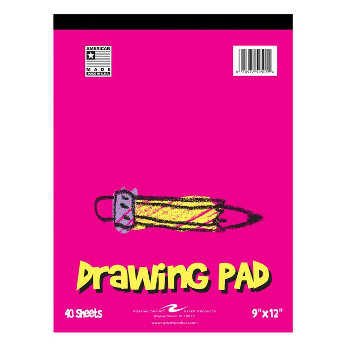 Roaring Spring Drawing Pad, 9 x 12 Inch, 40 sheets