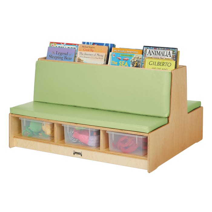 Jonti-Craft Read-a-Round Couch, 42 x 36 x 23-1/2 Inches, Key Lime