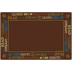 Carpets for Kids Read To Dream Border Rug, 8 x 12 Feet, Rectangle, Nature Colors, Brown, Item Number 1453586