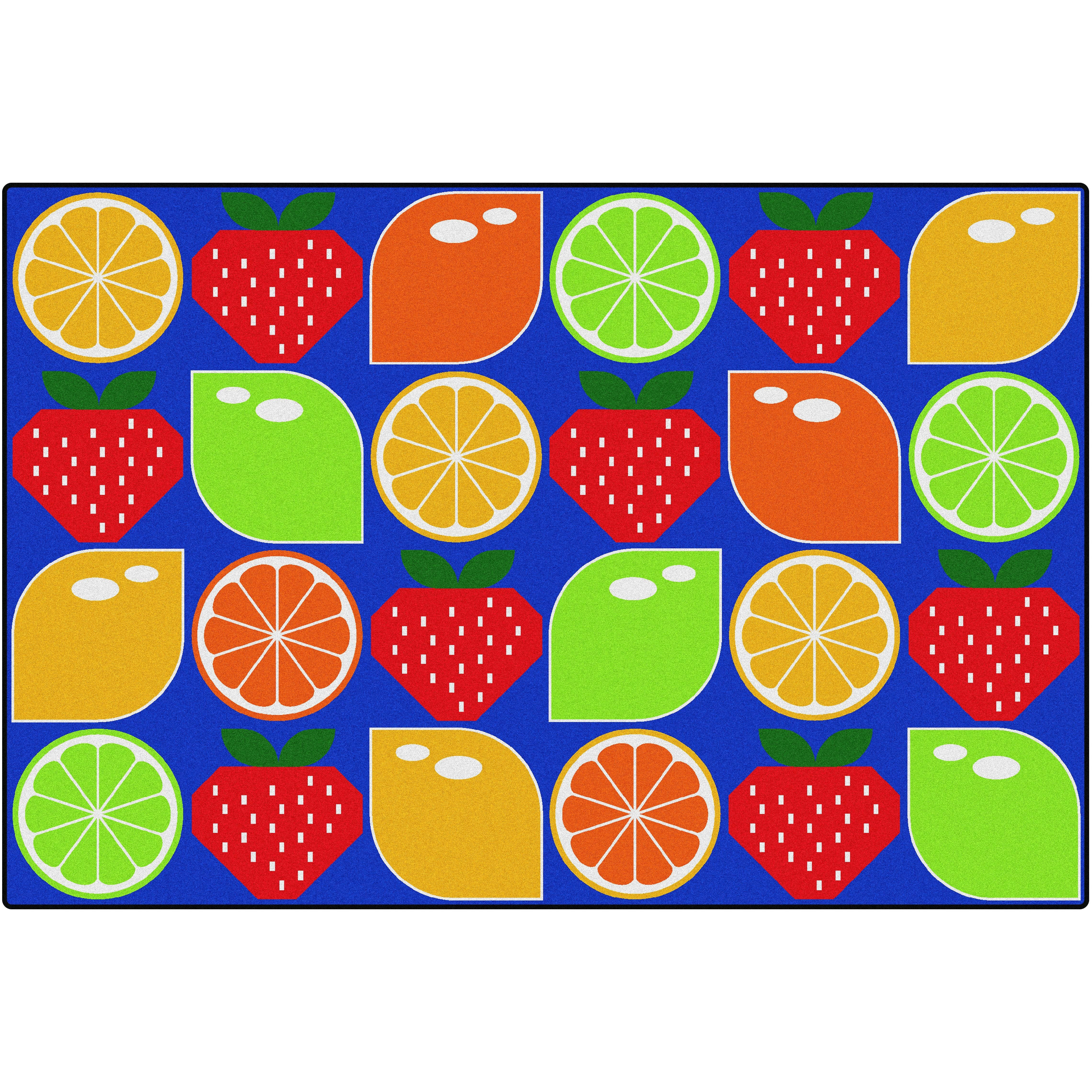 Image for Carpets for Kids Premium Citrus and Strawberries Seating, Rectangle from School Specialty