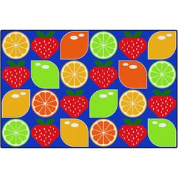 Carpets for Kids Premium Citrus and Strawberries Seating, Rectangle