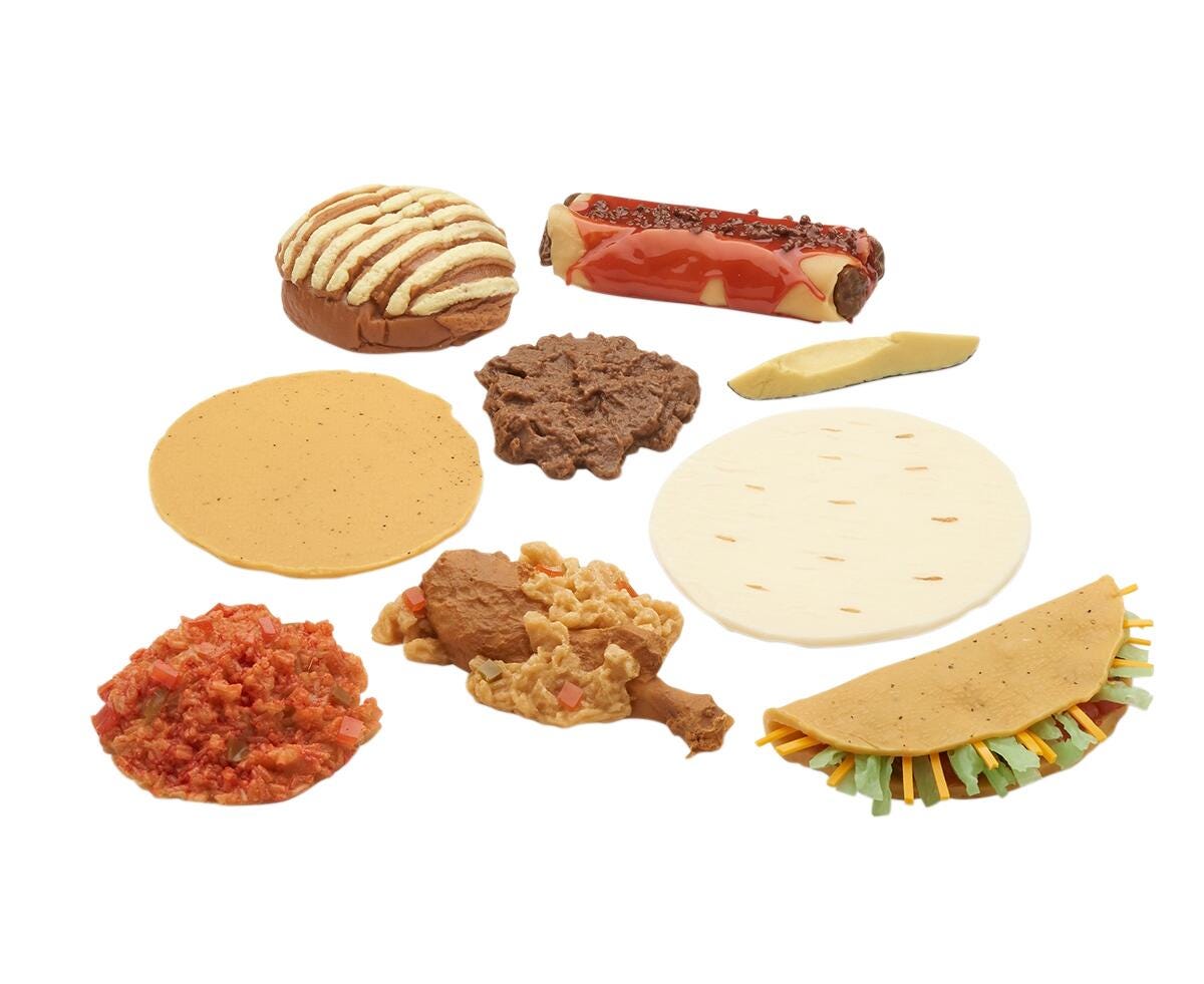 Nasco Mexican-American Cultural Food Replica Kit, Set of 9